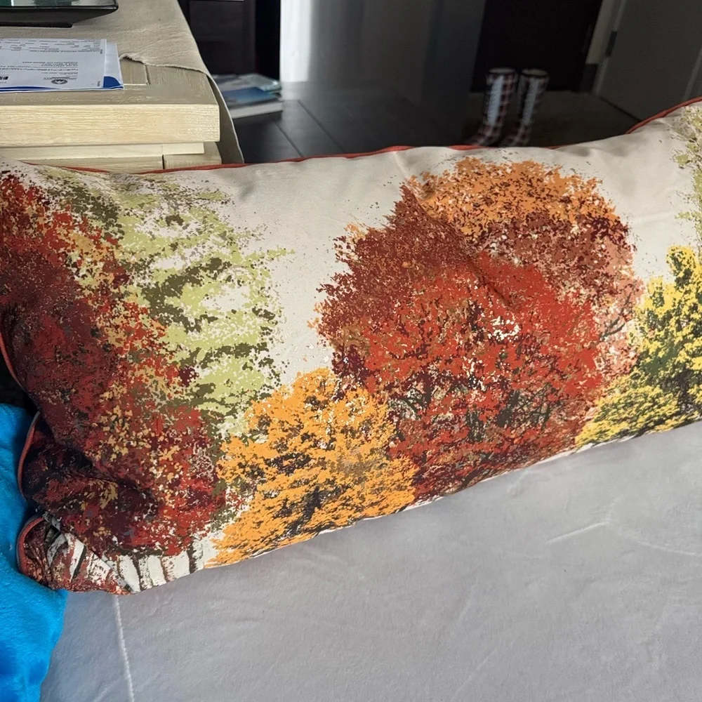 Aspen tree fall colors lumber pillow with insert